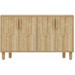 Concept Usine Aparador de 4 puertas con aspecto de madera y diseño gráfico 120 x 73