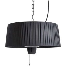 Beliani Estufa de infrarrojos colgante de exterior 1500 w negro
