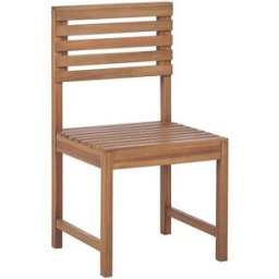 Beliani Sillón modular de jardín madera de acacia marrón