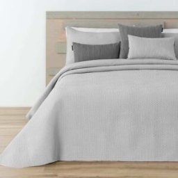 Manterol Colcha bouti nido de abeja gris cama 150/160cm