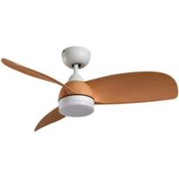 Lindby Ventilador de techo con lámpara de metal blanco