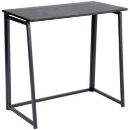 Meubles Cosy Escritorio plegable para ordenador, mesa de trabajo para oficina negro