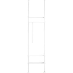 SoBuy Perchero de ropa altura ajustable metal blanco