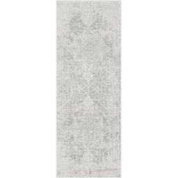 Livabliss Alfombra de pasillo vintage oriental gris/blanco 80x220