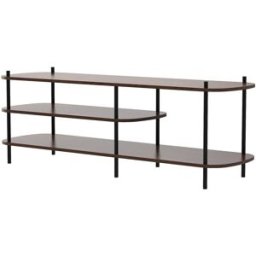 Nordlys Mueble de tv en acero y madera marrón