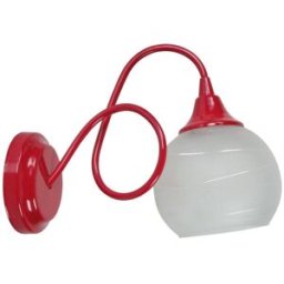 Tosel Aplique metal rojo pantalla vidrio satinado