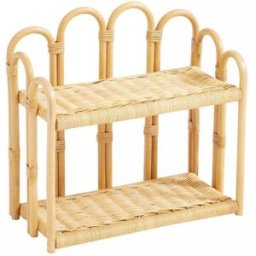 Nordlys Estantería colgante de pared de 2 niveles en rattan
