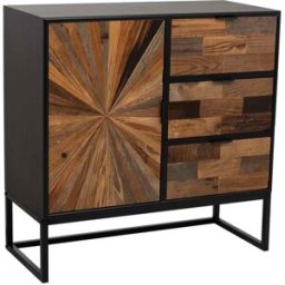 Wanderlust deco Recibidor-consola de madera y metal marron 80x34x80