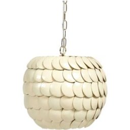 Beliani Lámpara colgante cáscara de coco beige