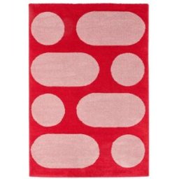 sweeek Alfombra interior de diseño moderno, roja, rojo