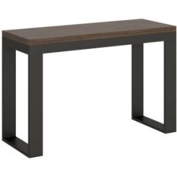 Itamoby Mesa tipo libro 120x45/90 cm efecto madera nogal, hierro