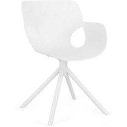 Bizzotto Juego 6 sillas acero blanco
