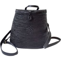 My Bliss Home Mochila de ratán negra