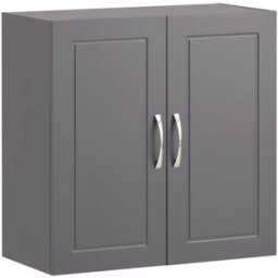 SoBuy Armario de pared con 2 puertas madera gris