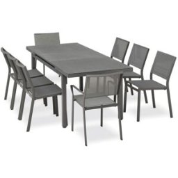 dcb garden Conjunto de comedor de 8 plazas en aluminio