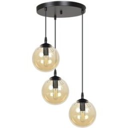 Wonderlamp Lámpara colgante con base redonda y cables ajustables ámbar ø40