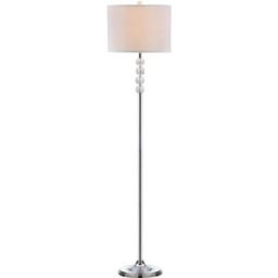 Safavieh Lampara de pie de cristal/metal plata