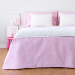 Casa da Laura Funda nórdica lunares 100% algodón rosa cama 180 cm (260 x 240 cm 2