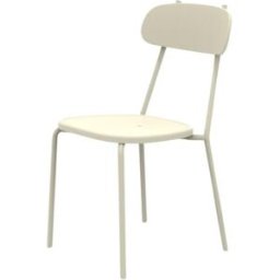 MondoViro Conjunto de 4 sillas de jardín de metal blanco 45x53 cm 84h
