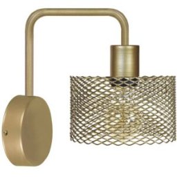 Tosel Aplique de pared brazo metal dorado pantalla dorado