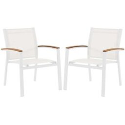 Unique Silla de jardín metal blanco