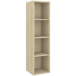 Maison Chic Mueble tv pared madera color roble sonoma 37x37x142,5 cm
