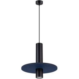 Sollux Lighting Lámpara colgante azul marino/negro fieltro/acero alt. 126 cm