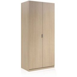 duehome Armario de 2 puertas y diseño práctico 81x180 cm melamina roble