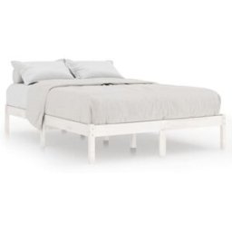 Maison Chic Cama matrimonial madera maciza de pino blanco 200x200 cm