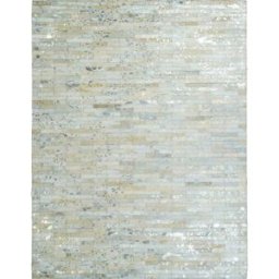 The Deco Factory Alfombra de cuero natural reciclado gris plata 120x170