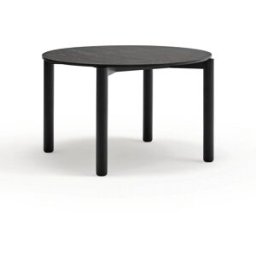 TEULAT Mesa de comedor redonda negra