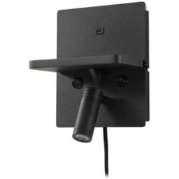 Lindby Lámpara de pared led de metal negro