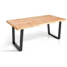 Pondecor Mesa de comedor de diseño acabado roble. 200×100×75 cm