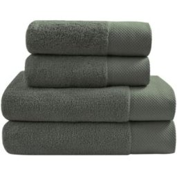 Sensei Maison Juego de toallas 4 piezas verde eucalipto