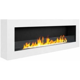 Divina fire chimenea bioetanol pared siena 120 120x40 blanco