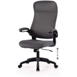 Koketto Home Silla de oficina con brazos abatibles en color gris