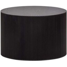 WOOOD Mesa baja redonda de madera ø60cm - negro