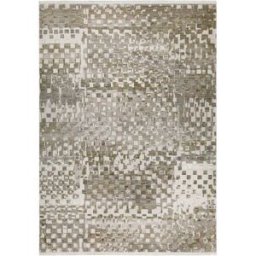 Esprit Alfombra de salón tejida con diseño geométrico tonos beige 240x340