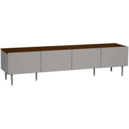 sweeek Mueble de tv de metal y decoración de madera con 4 puertas, 180 cm,