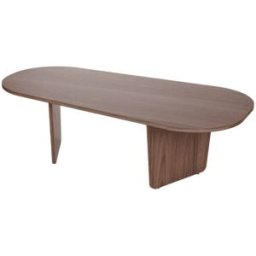 Calicosy Mesa baja y tapa de bordes redondeados l130 cm - nogal