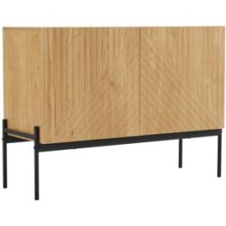 Urban Meuble Aparador con 2 puertas y patas de metal, aparador de diseño lineal