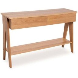 Koketto Home Consola recibidor con cajones y acabado en madera de roble