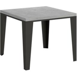 Itamoby Mesa tipo libro 90x90/180 cm efecto madera gris cemento, hierro