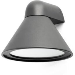 FARO BARCELONA Aplique de exterior en metal cristal gris oscuro diám:25cm