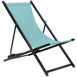 Beliani Hamaca plegable metal turquesa