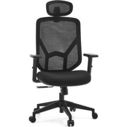 MyBuero Silla home office tela / tejido de malla negro