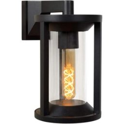 Lucide Lámpara de pared de aluminio 1xe27, negro