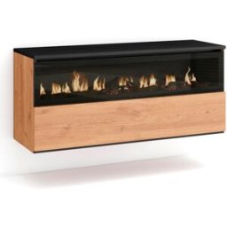 Skraut home Chimenea eléctrica led efecto madera roble 102x35x45cm efecto fuego