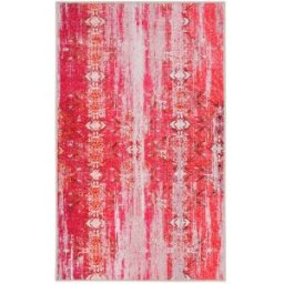 Wecon Home Alfombra de baño de estilo vintage impresión digital rosa 80x150