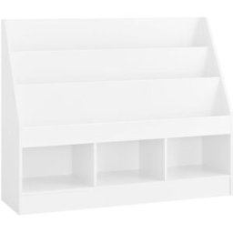 SoBuy Estantería infantil de tres estantes blanco 100x29.8x80cm